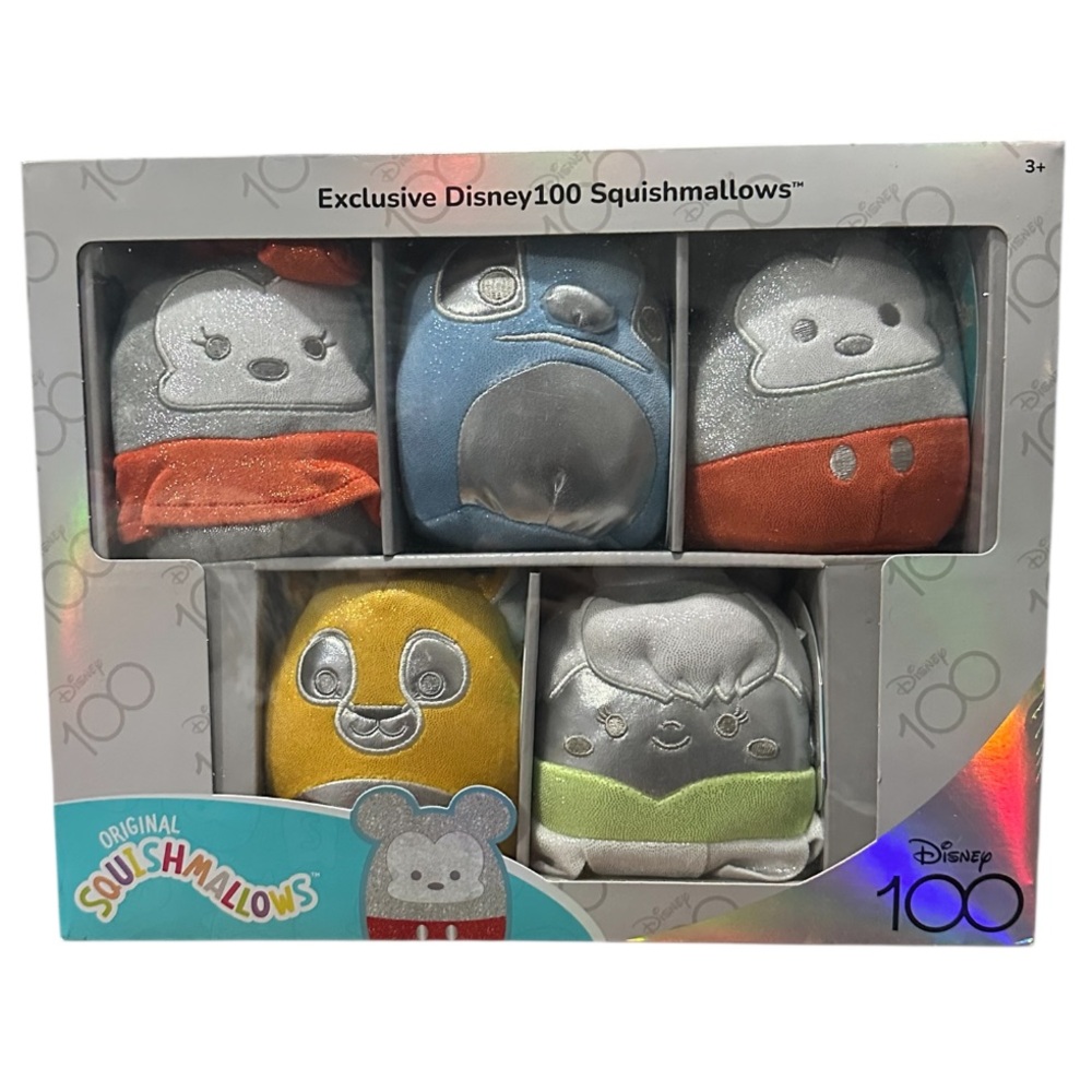 Squishmallows Silver and Blue Stuffed Animals